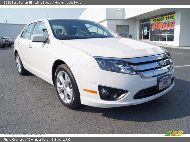White Suede / Medium Light Stone 2012 Ford Fusion SE