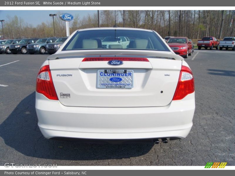 White Suede / Medium Light Stone 2012 Ford Fusion SE