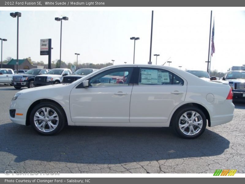 White Suede / Medium Light Stone 2012 Ford Fusion SE