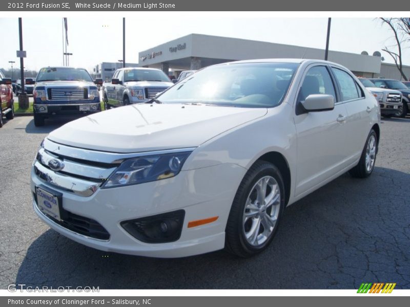 White Suede / Medium Light Stone 2012 Ford Fusion SE