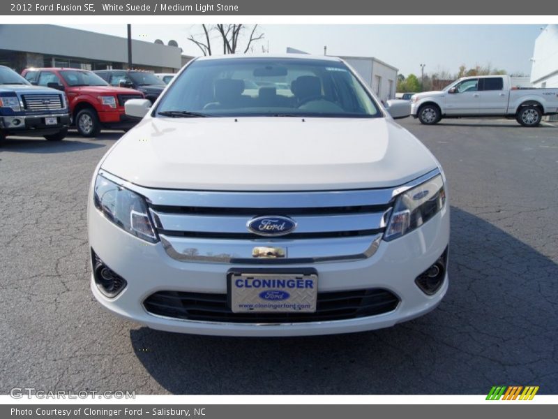 White Suede / Medium Light Stone 2012 Ford Fusion SE
