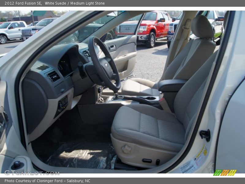 White Suede / Medium Light Stone 2012 Ford Fusion SE