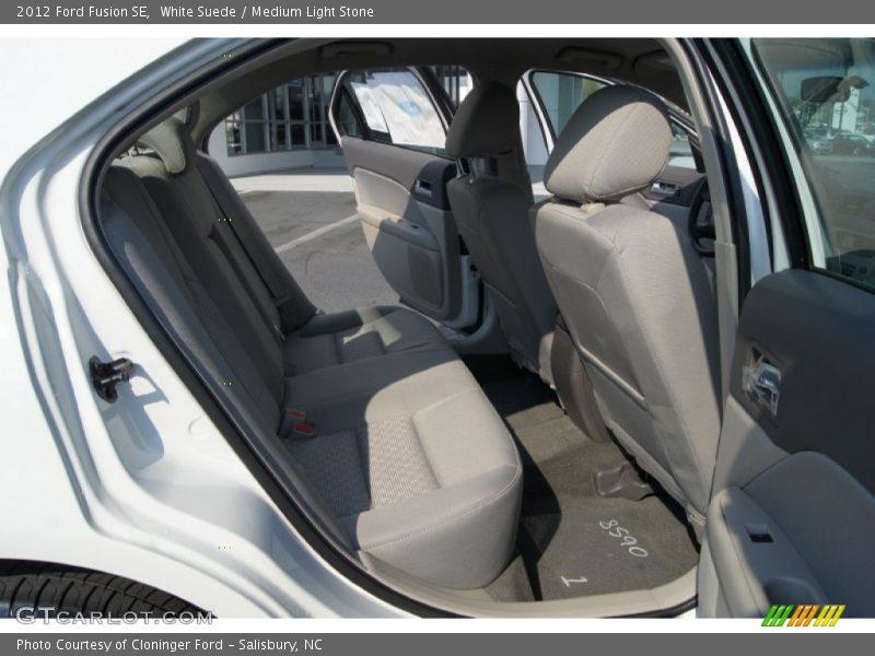 White Suede / Medium Light Stone 2012 Ford Fusion SE