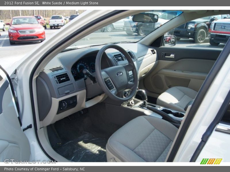 White Suede / Medium Light Stone 2012 Ford Fusion SE
