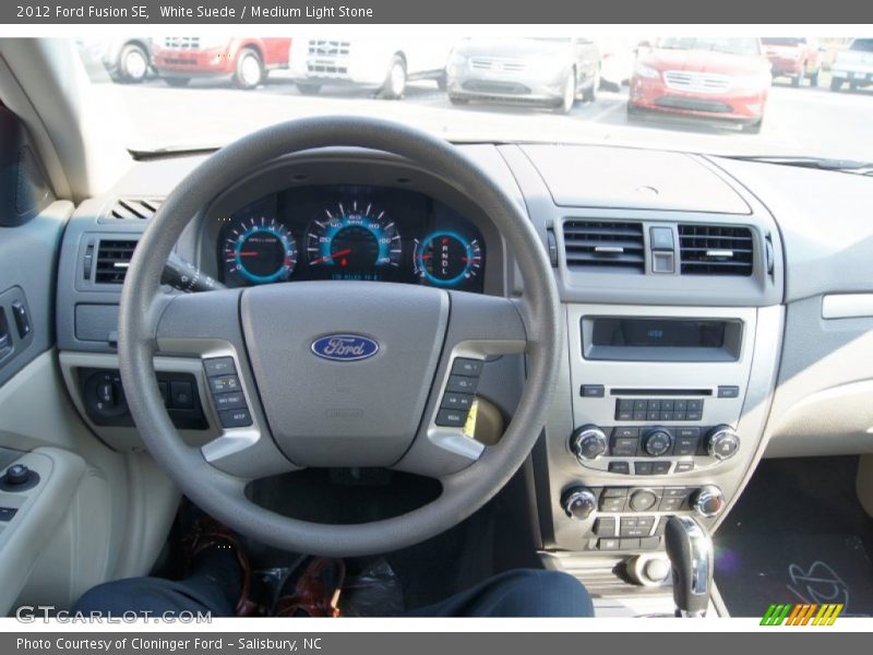 White Suede / Medium Light Stone 2012 Ford Fusion SE
