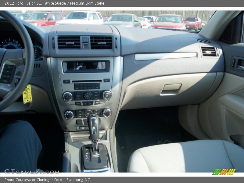 White Suede / Medium Light Stone 2012 Ford Fusion SE