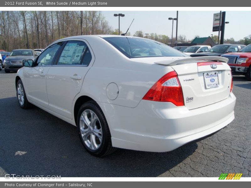 White Suede / Medium Light Stone 2012 Ford Fusion SE