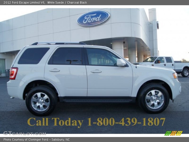 White Suede / Charcoal Black 2012 Ford Escape Limited V6