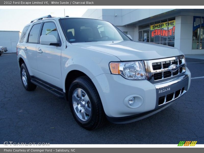 White Suede / Charcoal Black 2012 Ford Escape Limited V6