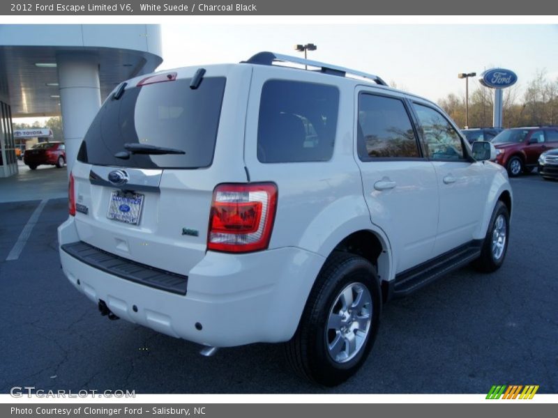 White Suede / Charcoal Black 2012 Ford Escape Limited V6