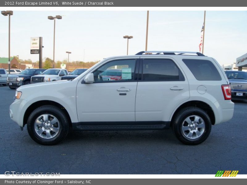 White Suede / Charcoal Black 2012 Ford Escape Limited V6