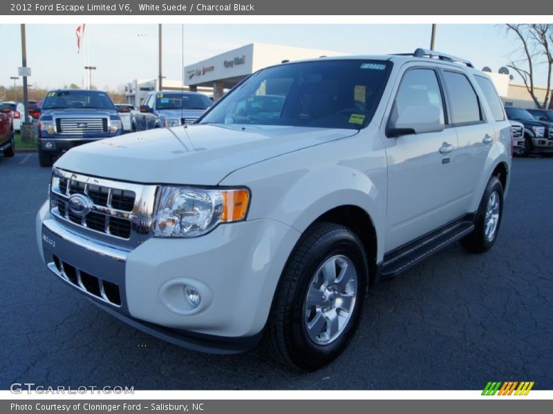 White Suede / Charcoal Black 2012 Ford Escape Limited V6