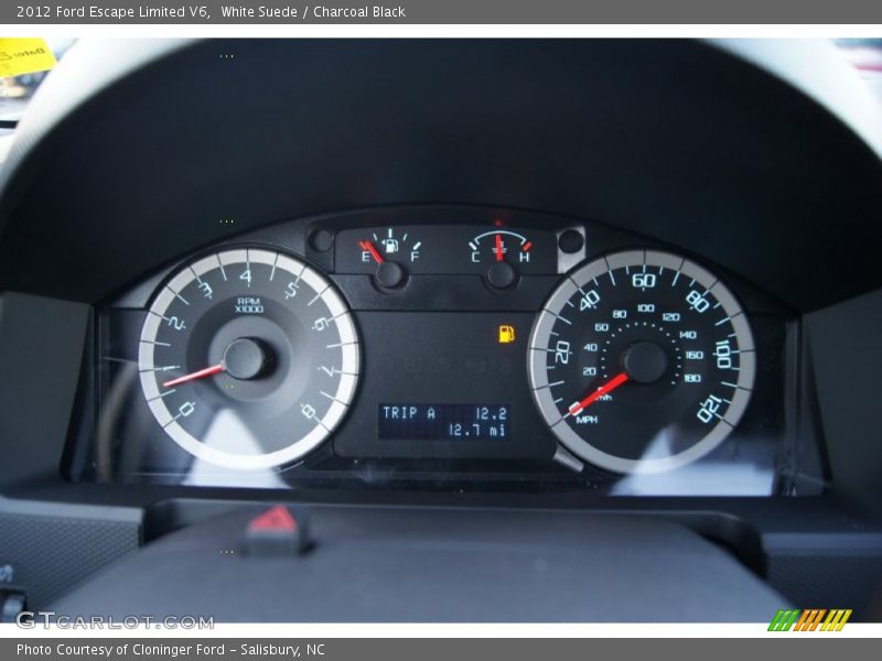 White Suede / Charcoal Black 2012 Ford Escape Limited V6
