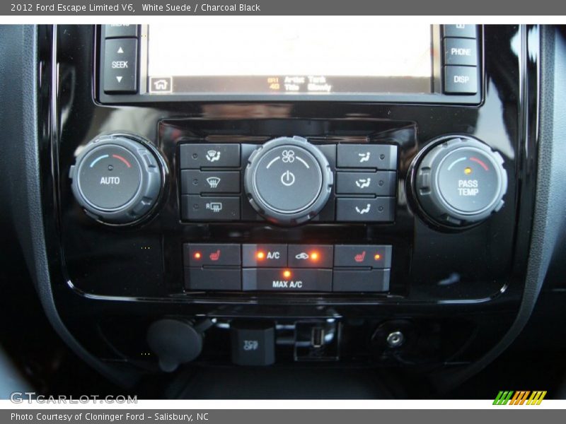 White Suede / Charcoal Black 2012 Ford Escape Limited V6