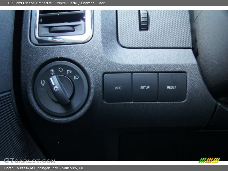 White Suede / Charcoal Black 2012 Ford Escape Limited V6