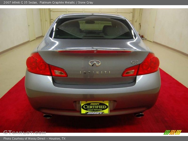 Platinum Graphite Metallic / Stone Gray 2007 Infiniti G 35 Sedan