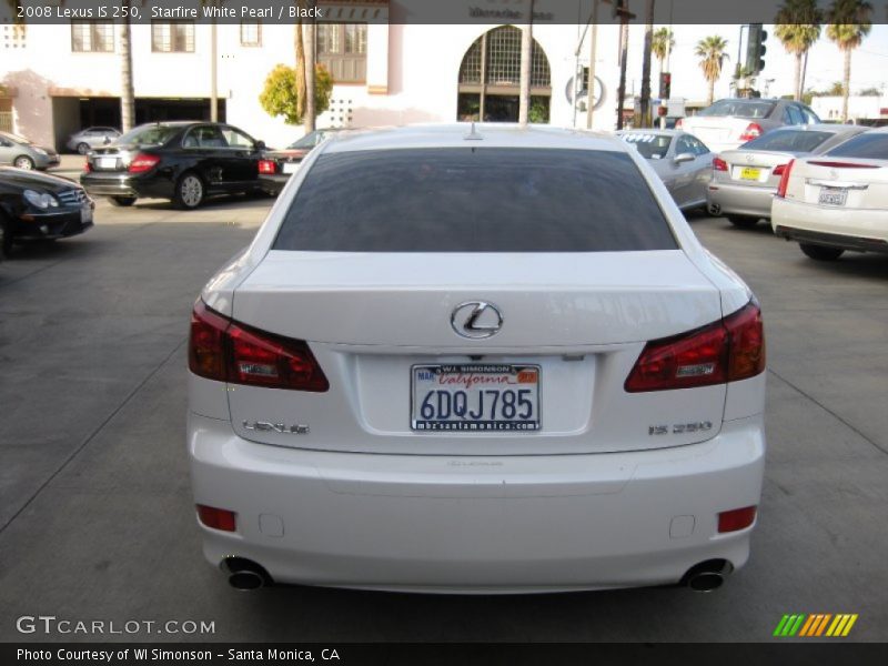 Starfire White Pearl / Black 2008 Lexus IS 250