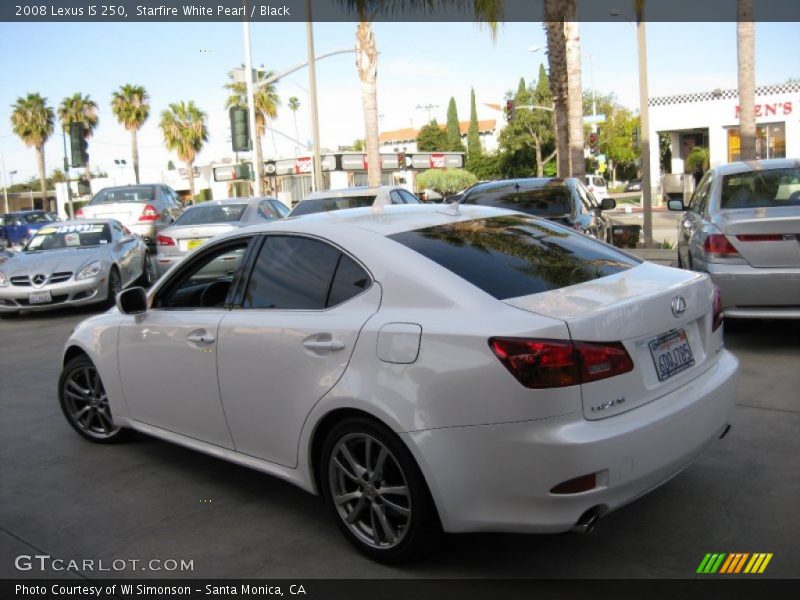Starfire White Pearl / Black 2008 Lexus IS 250