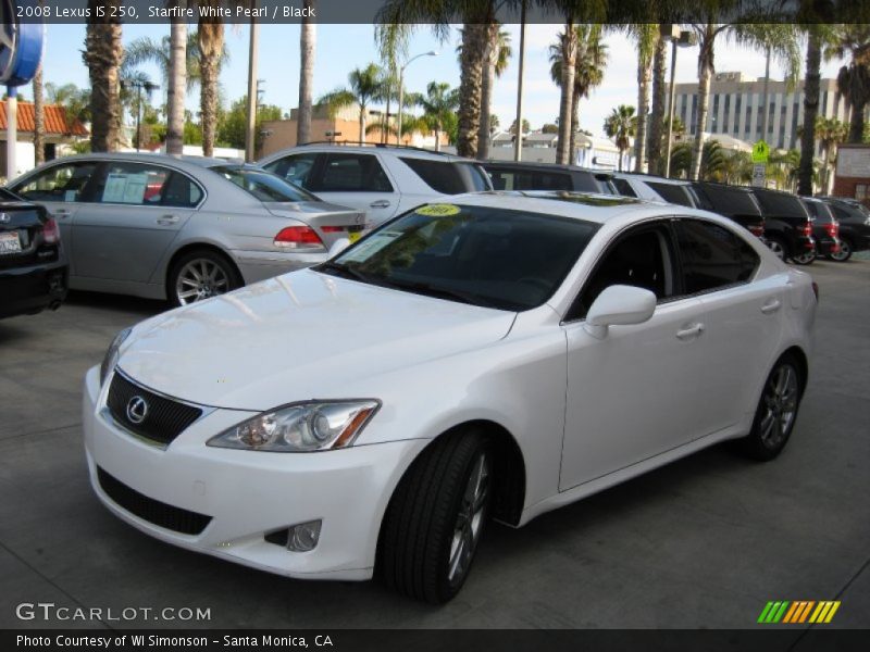 Starfire White Pearl / Black 2008 Lexus IS 250