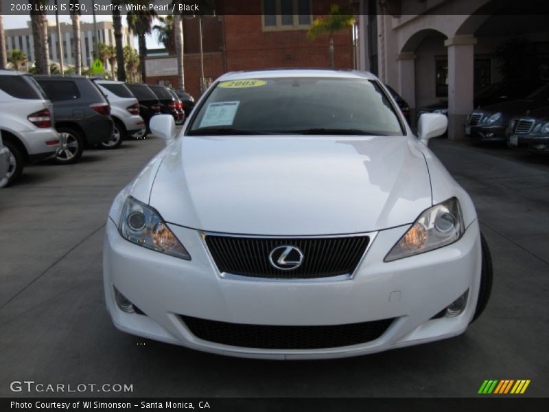 Starfire White Pearl / Black 2008 Lexus IS 250