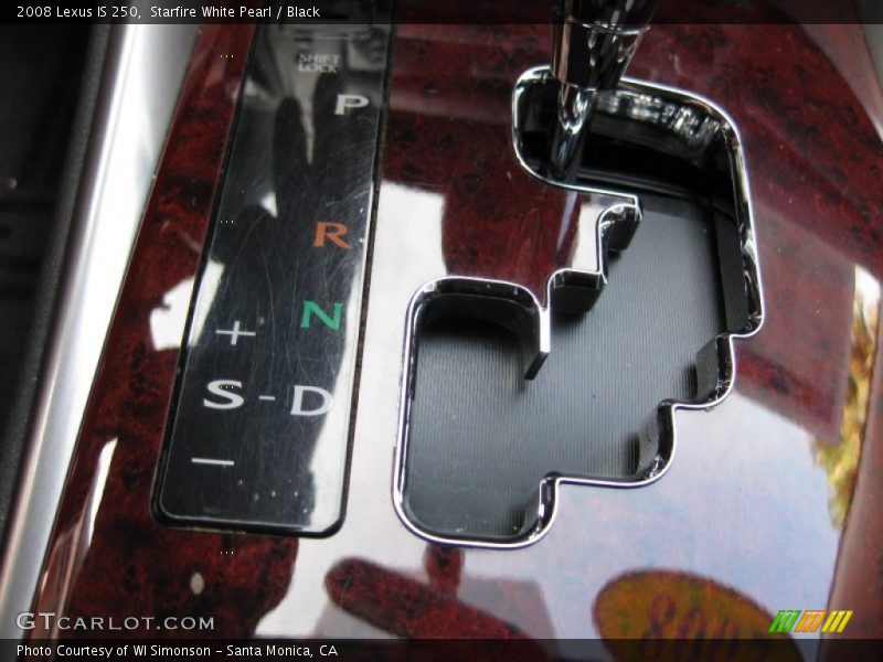 Starfire White Pearl / Black 2008 Lexus IS 250