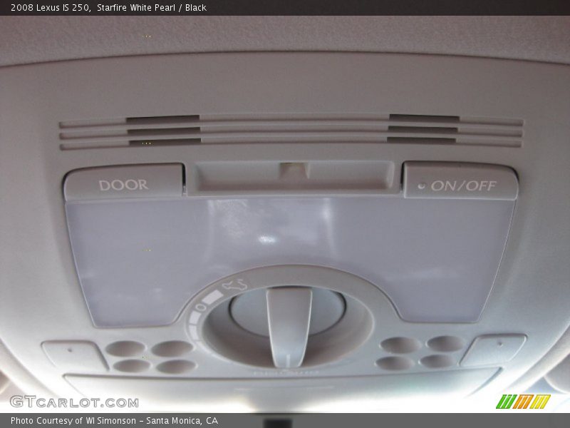 Starfire White Pearl / Black 2008 Lexus IS 250