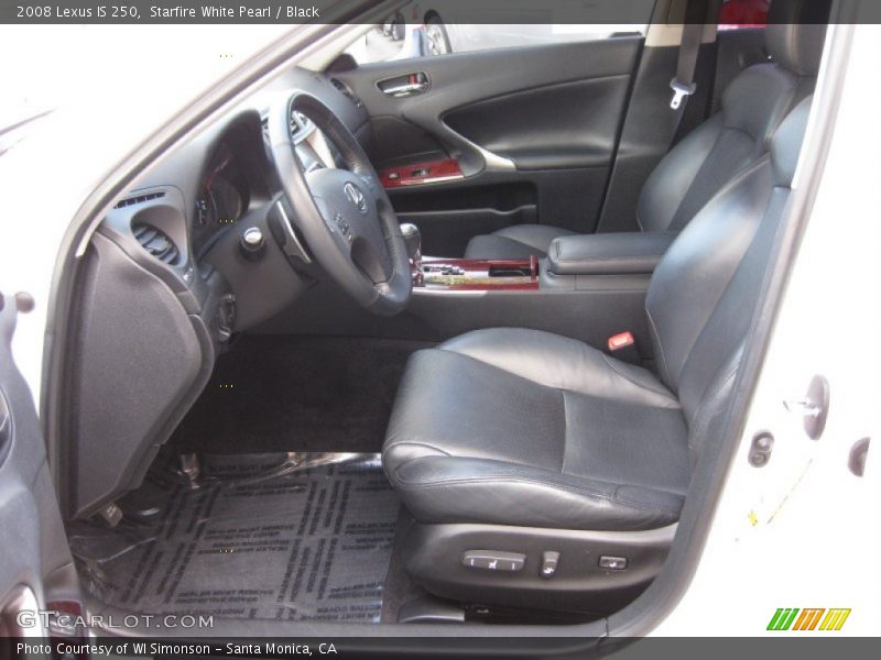 Starfire White Pearl / Black 2008 Lexus IS 250