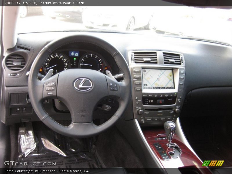 Starfire White Pearl / Black 2008 Lexus IS 250