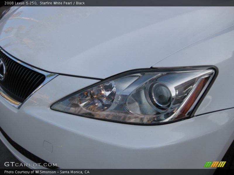 Starfire White Pearl / Black 2008 Lexus IS 250
