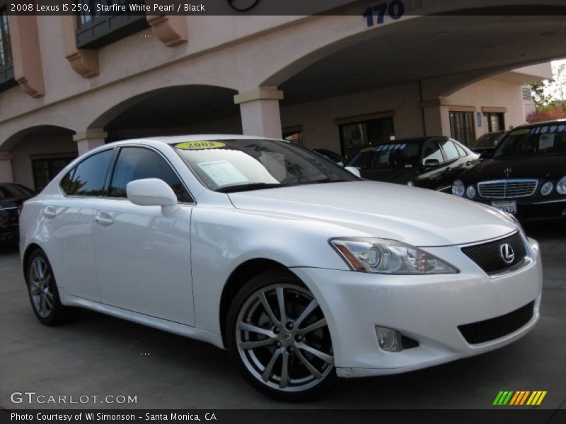 Starfire White Pearl / Black 2008 Lexus IS 250