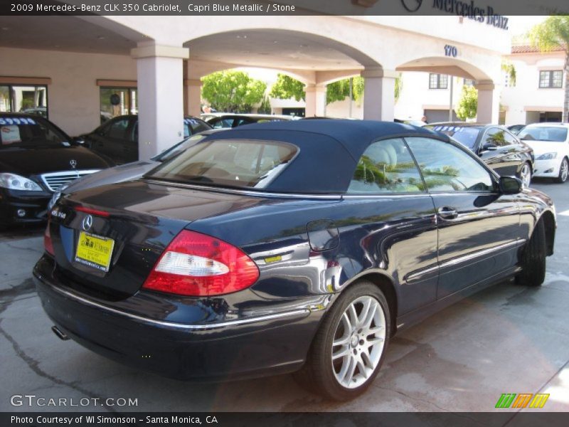 Capri Blue Metallic / Stone 2009 Mercedes-Benz CLK 350 Cabriolet