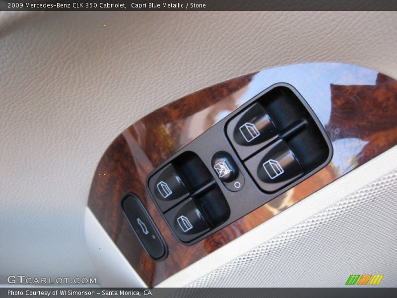 Capri Blue Metallic / Stone 2009 Mercedes-Benz CLK 350 Cabriolet