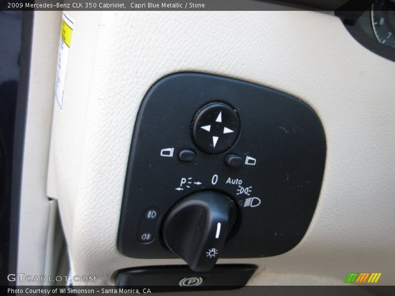 Capri Blue Metallic / Stone 2009 Mercedes-Benz CLK 350 Cabriolet