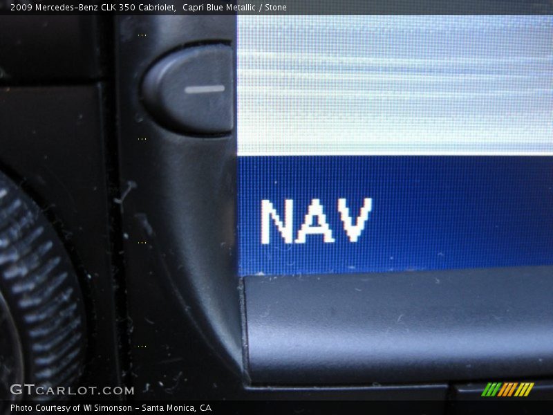 Capri Blue Metallic / Stone 2009 Mercedes-Benz CLK 350 Cabriolet