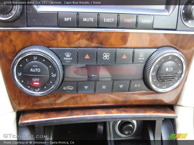 Capri Blue Metallic / Stone 2009 Mercedes-Benz CLK 350 Cabriolet