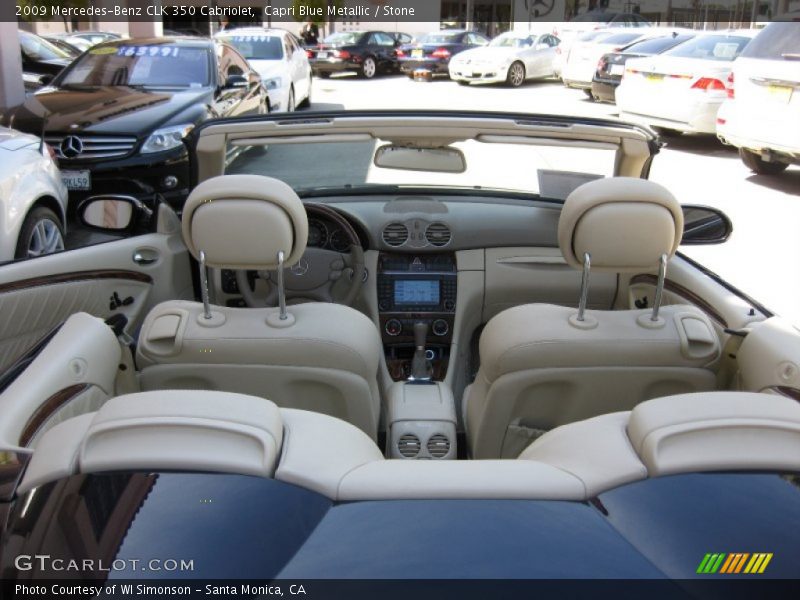 Capri Blue Metallic / Stone 2009 Mercedes-Benz CLK 350 Cabriolet