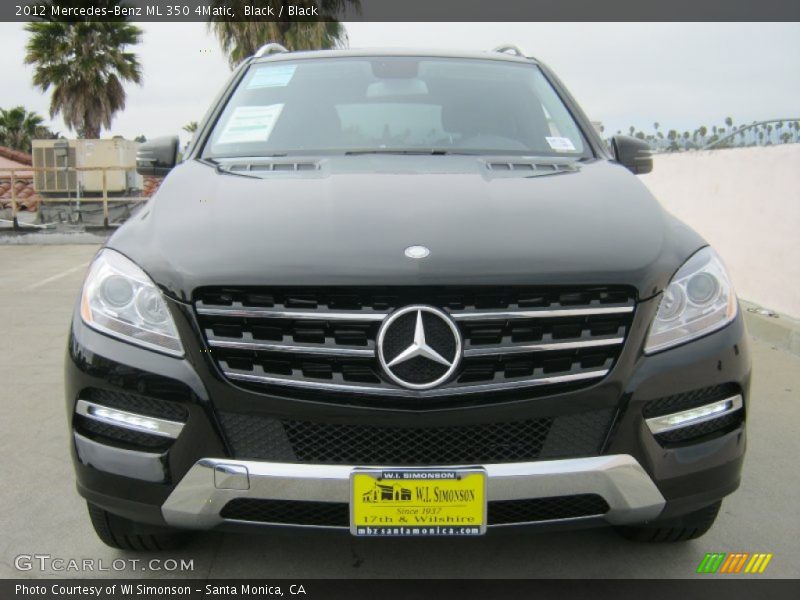 Black / Black 2012 Mercedes-Benz ML 350 4Matic