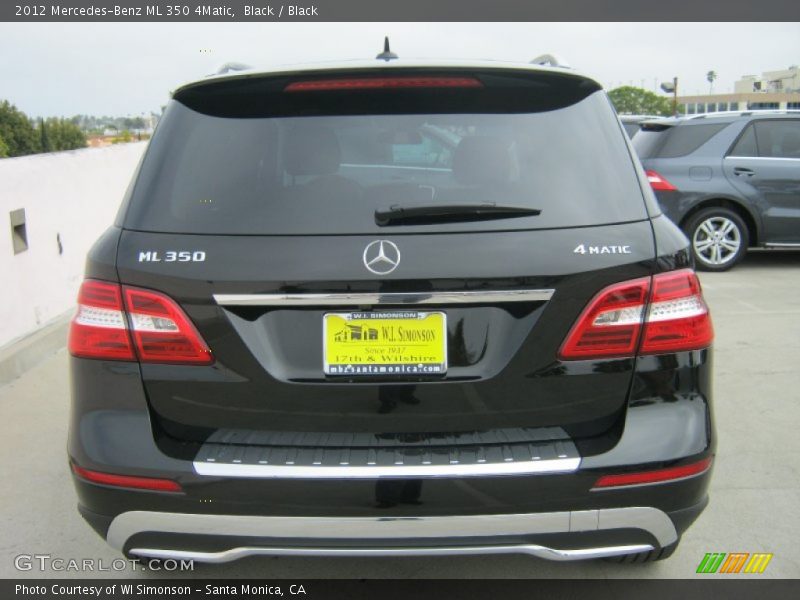 Black / Black 2012 Mercedes-Benz ML 350 4Matic
