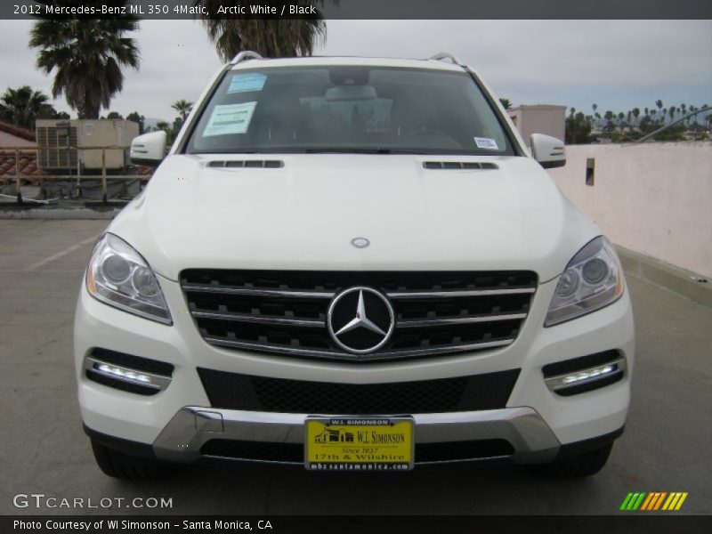 Arctic White / Black 2012 Mercedes-Benz ML 350 4Matic