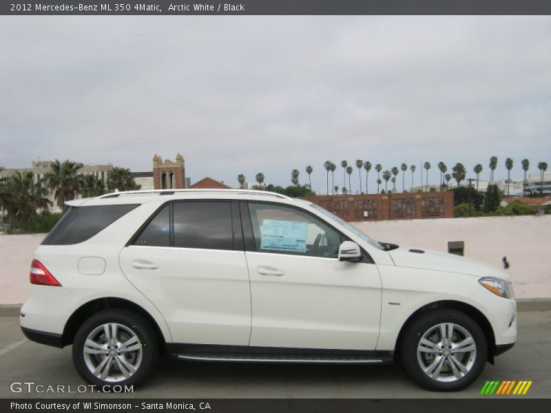 Arctic White / Black 2012 Mercedes-Benz ML 350 4Matic