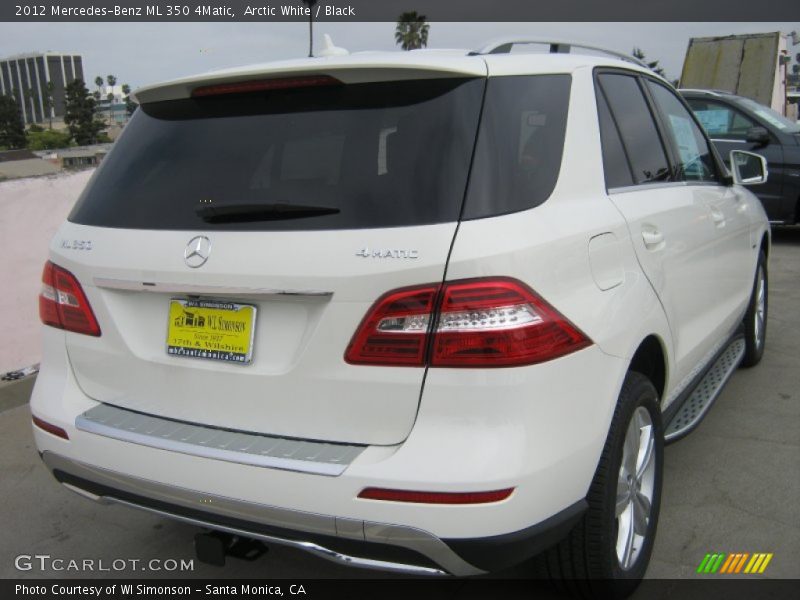 Arctic White / Black 2012 Mercedes-Benz ML 350 4Matic