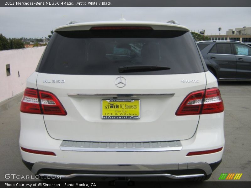 Arctic White / Black 2012 Mercedes-Benz ML 350 4Matic