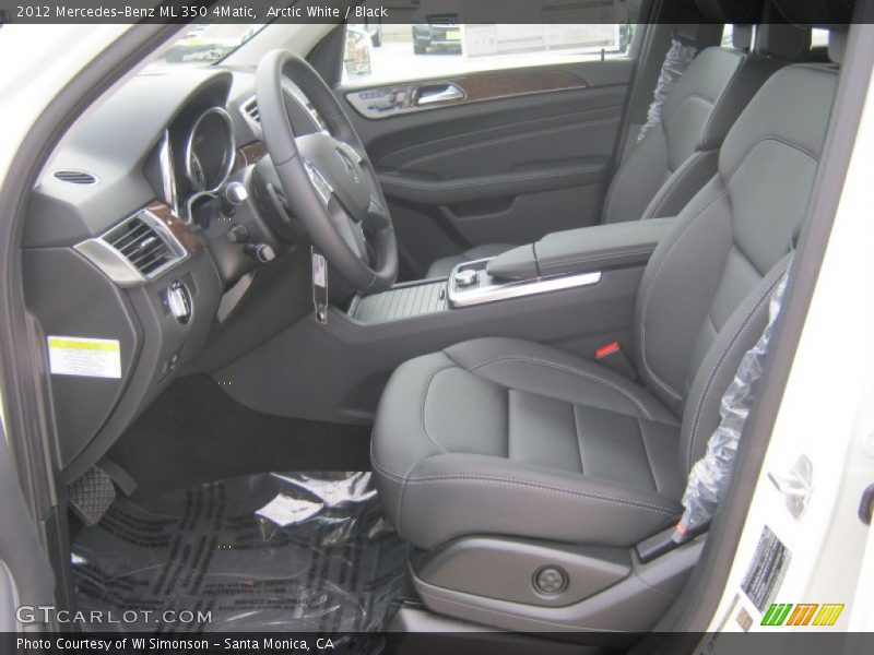 Arctic White / Black 2012 Mercedes-Benz ML 350 4Matic