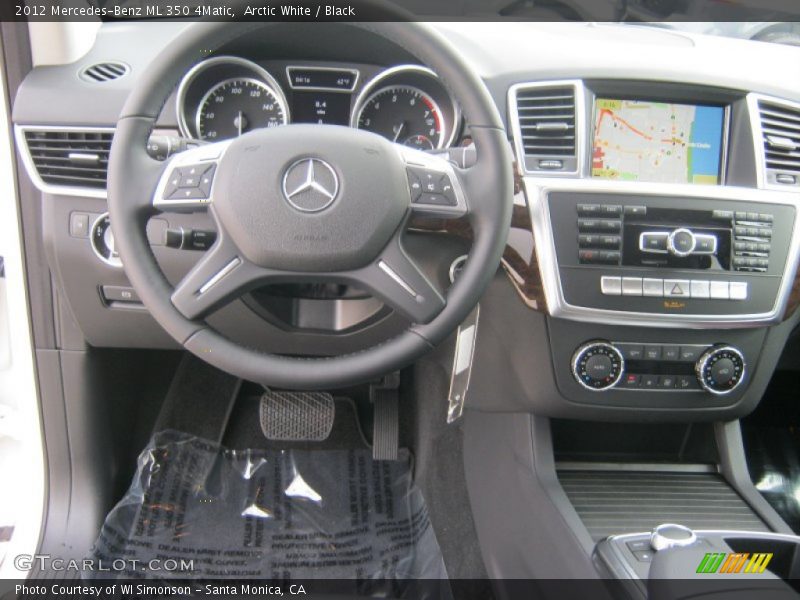 Arctic White / Black 2012 Mercedes-Benz ML 350 4Matic