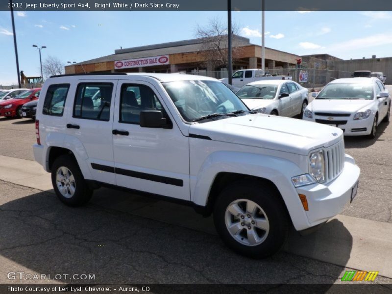 Bright White / Dark Slate Gray 2012 Jeep Liberty Sport 4x4