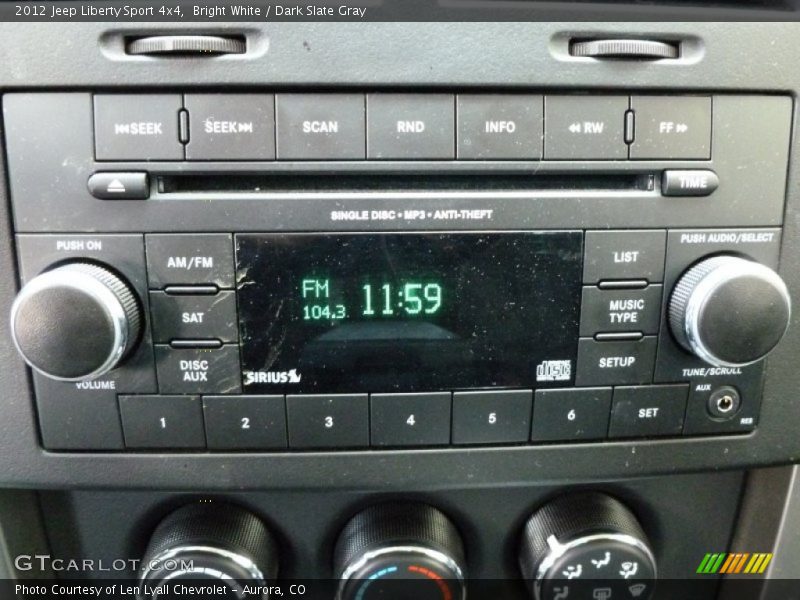 Bright White / Dark Slate Gray 2012 Jeep Liberty Sport 4x4