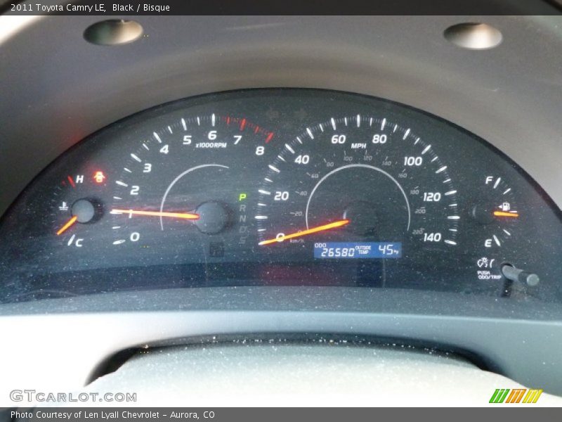 Black / Bisque 2011 Toyota Camry LE