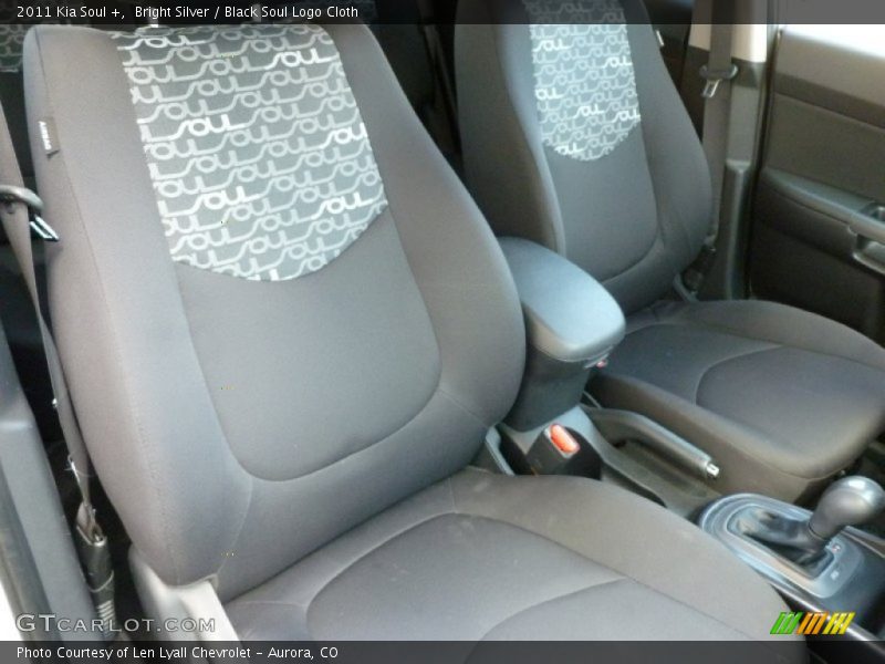 Bright Silver / Black Soul Logo Cloth 2011 Kia Soul +