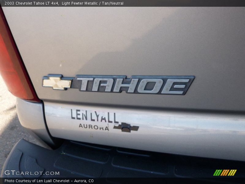 Light Pewter Metallic / Tan/Neutral 2003 Chevrolet Tahoe LT 4x4