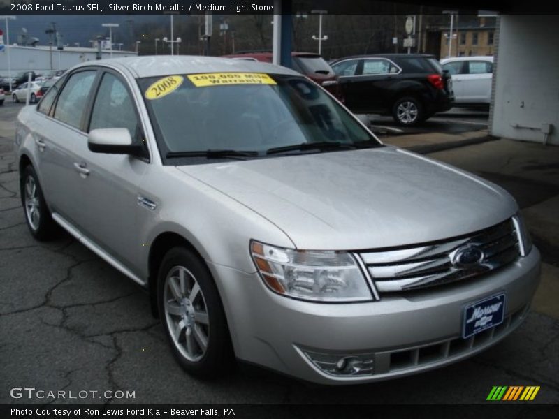 Silver Birch Metallic / Medium Light Stone 2008 Ford Taurus SEL